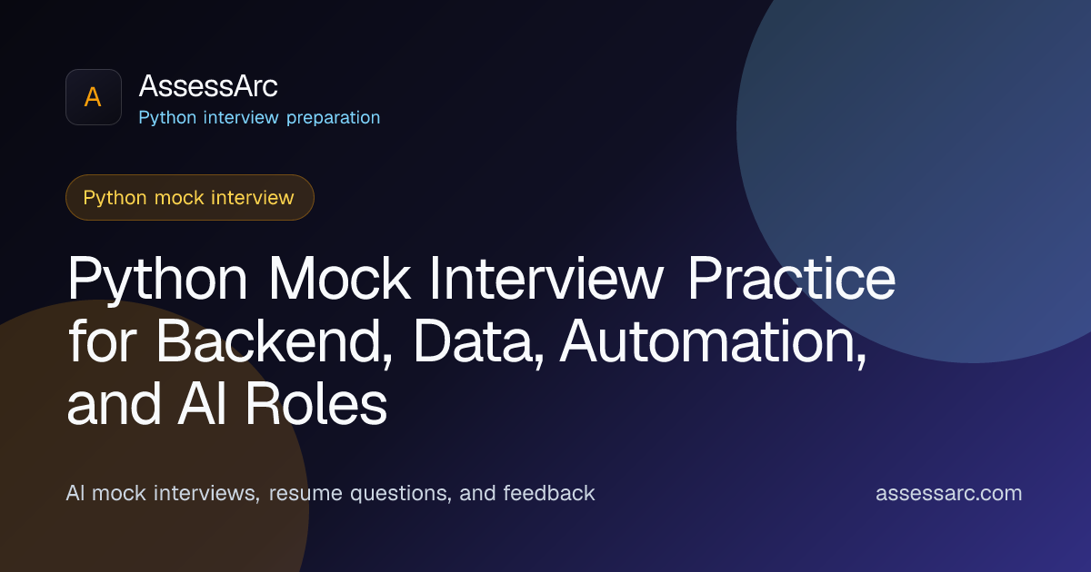 Python Mock Interview Practice Online | AssessArc